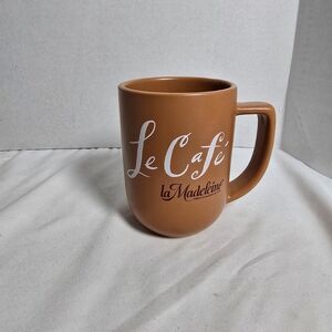 Le Café La Madeleine French Bakery & Café Mustard Yellow Coffee Mug Tea Cup USA